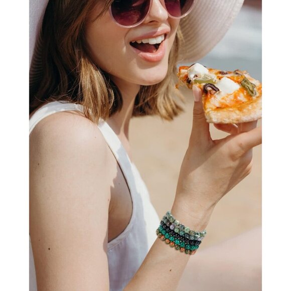 5PCS Semi-Precious Gemstone Bracelet - Healing Crystal Stone Beaded - Picture 6 of 6